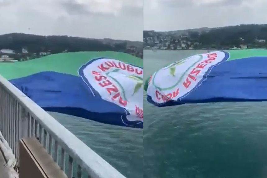 Çaykur Rizespor bayrağı İstanbul Boğazı'nda dalgalanıyor!